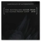 1 Unze Silbermünze Australien Schwan 2018 - polierte Platte