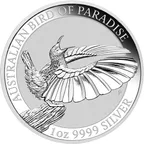 1 Unze Silbermünze Australien Birds of Paradise - Victoria Paradiesvogel 2018