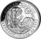 1 Kilogramm Silbermünze Somalia Elefant 2018 - 15 Jahre Jubiläum