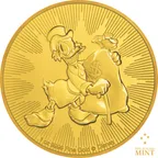 1 Unze Goldmünze Niue Dagobert Duck 2018