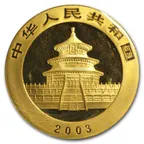 1/10 Unze Goldmünze China Panda 2003