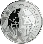 1 Unze Silbermünze Samoa Seepferdchen 2018