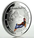 1 Unze Silbermünze EC8 Dominica - The Nature Isle 2018 - coloriert