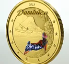 1 Unze Goldmünze EC8 Dominica - The Nature Isle 2018 - coloriert