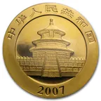 1/10 Unze Goldmünze China Panda 2007