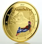 1 Unze Goldmünze EC8 Dominica - The Nature Isle 2018 - coloriert