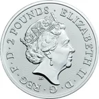 1 Unze Silbermünze Lunar Serie UK Schwein 2019