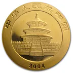 1/10 Unze Goldmünze China Panda 2004