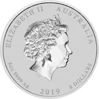5 Unzen Silbermünze Australien Lunar II Schwein 2019