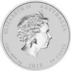 1/2 Unze Silbermünze Australien Lunar II Schwein 2019