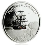 1 Unze Silbermünze EC8 Antigua & Barbuda - Rum Runner 2018 - coloriert
