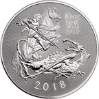 10 Unzen Silbermünze Großbritannien Valiant 2018