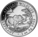 1 Unze Silbermünze Somalia Elefant 2019