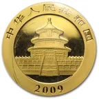1/2 Unze Goldmünze China Panda 2009