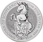 10 Unzen Silbermünze Queens Beasts Unicorn 2019