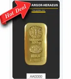 100 Gramm Goldbarren Argor Heraeus Gussbarren