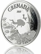 1 Unze Silbermünze EC8 Grenada - Diving Paradise 2018