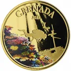 1 Unze Goldmünze EC8 Grenada - Diving Paradise 2018 - coloriert