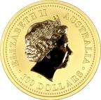 1 Unze Goldmünze Australien Lunar I Schlange 2001