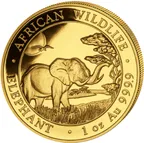 1 Unze Goldmünze Somalia Elefant 2019