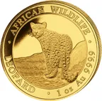 1 Unze Goldmünze Somalia African Wildlife Leopard 2018