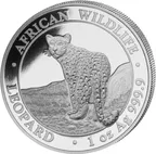 1 Unze Silbermünze Somalia African Wildlife Leopard 2018