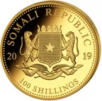 1/10 Unze Goldmünze Somalia Elefant 2019