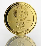1 Unze Goldmünze Republic of Tschad Four Guardians - Blue Dragon Hybrid Coin 2018