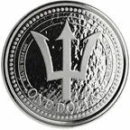 1 Unze Silbermünze Barbados Trident 2018
