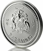 1 Unze Silbermünze Barbados Trident 2018