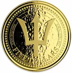 1 Unze Goldmünze Barbados Trident 2018