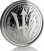 1 Unze Silbermünze Barbados Trident 2018