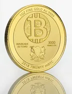 1 Unze Goldmünze Republic of Tschad Four Guardians - Blue Dragon Hybrid Coin 2018