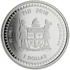 1 Unze Silbermünze Fiji Pacific Dollar 2018