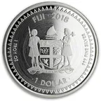 1 Unze Silbermünze Fiji Pacific Dollar 2018