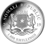 10 Unzen Silbermünze Somalia Elefant 2019