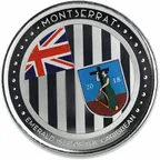 1 Unze Silbermünze EC8 Montserrat - Emerald Isle of the Caribbean 2018 - coloriert