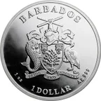 1 Unze Silbermünze Barbados Seepferdchen 2018