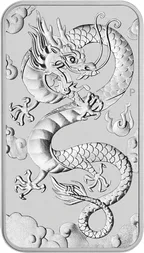 1 Unze Silbermünze Perth Mint Rectangular Dragon 2019