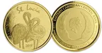 1 Unze Goldmünze EC8 St. Lucia - Flamingo 2018