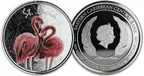 1 Unze Silbermünze EC8 St.Lucia - Flamingo 2018 coloriert
