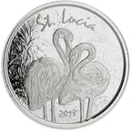 1 Unze Silbermünze EC8 St. Lucia - Flamingo 2018