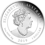 1 Unze Silbermünze Australien Drache & Tiger 2019 - polierte Platte