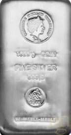 1 Kilogramm Silber Cook Islands Münzbarren gegossen