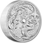 10 Unzen Silbermünze Australien Drache & Phönix 2019