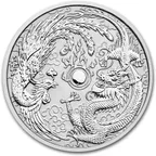 10 Unzen Silbermünze Australien Drache & Phönix 2019