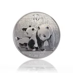 5 Unzen Silbermünze China Panda 2010 proof