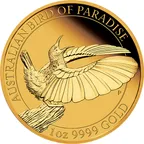 1 Unze Goldmünze Australien Birds of Paradise - Victoria Paradiesvogel 2019 polierte Platte