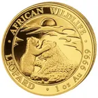 1 Unze Goldmünze Somalia African Wildlife Leopard 2019