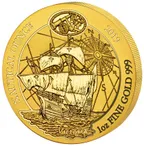 1 Unze Goldmünze Ruanda Nautical Serie - 500 Jahre Victoria 2019